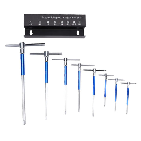 Premium Metric T Handle Hex Key Set Forge From Heavy Duty Chrome Vanadium Steel With Slim Sliding Grip And Compact Foldable Case For Auto Repair Bike Fixes And Daily Hardware Tasks You Can Totally Rely On For Any Tough Job Around The House Or Garage, 8 sizes