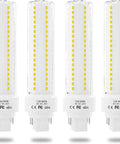 GX24Q 4 Pin LED PL Bulbs 12W Daylight 6000K 26W CFL Equivalent Ballast Bypass For Ceiling Lights Downlights Recessed Fixtures And Wall Sconces 4 Pack