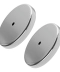 Ceramic Round Base Magnets Pack With Serious Hold, Heavy Duty 95 Lb Pull Each, Nickel Plated, 3.20 Inch Diameter, 0.270 Inch Hole