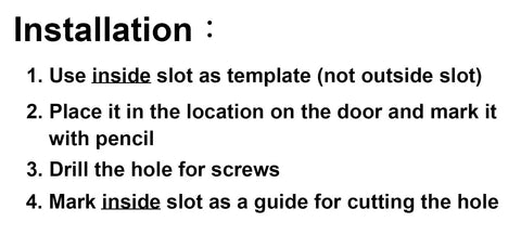 Installation instructions image for Solid Brass Mail Slot With Interior Frame, Heavy Gauge Wrought Brass Construction, Polished Brass Finish.