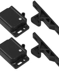 2 Pack RV Cabinet Latches and Drawer Catches with Push Latch Mechanism Heavy Duty ABS Construction Includes 8 Screws and 10 Double Sided Adhesive