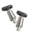Tough As Nails Steel Spring Loaded Pull Pins With Smooth Action T Handle And Integrated Screw Lock Platform set of two.