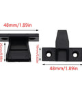 6 Pairs 48mm Black Plastic Stud Connectors Quick Release Furniture Panel Brackets With Screws For Wall Cladding Partitions
