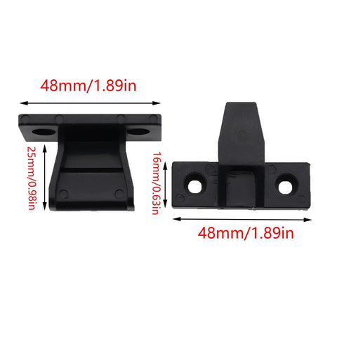 6 Pairs 48mm Black Plastic Stud Connectors Quick Release Furniture Panel Brackets With Screws For Wall Cladding Partitions