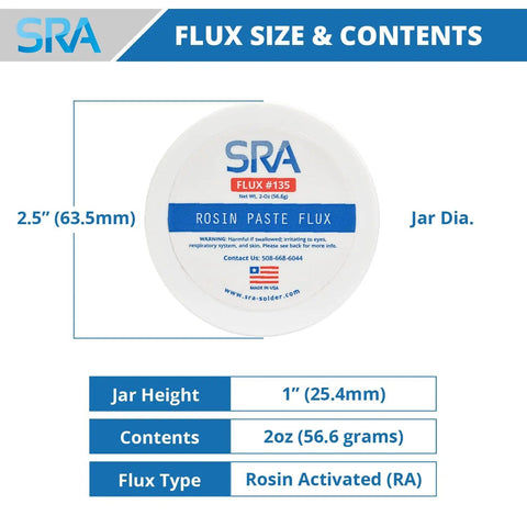 Rosin Paste Soldering Flux For Electronics No Clean Lead And Lead Free Solder Flux 2 oz jar dimensions and contents