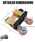 Bulletproof Horizontal Knife Blade Battery Disconnect Switch For Cars Trucks And Campers detailed dimensions with measurements displayed.