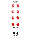 Sensory Path Floor And Wall Decals Set Of 9 Vinyl Designs For Classrooms And Daycares, Kid-Friendly, Push And Reach decals