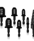 HVAC Copper Tube Expander Set For Pros And DIYers, 7 Piece Repair Kit With 5 In 1 Swaging Tool, various sized shanks