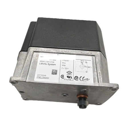 Heavy Duty Damper Actuator Burner Servo Motor Compatible With SQM45-291B9 And SQM45-291B9WH, detailed side view showing motor housing.