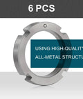 Locking Hub Spindle Nut Conversion Kit 32720, silver finish, showing precision machined metal structure for Dana axles