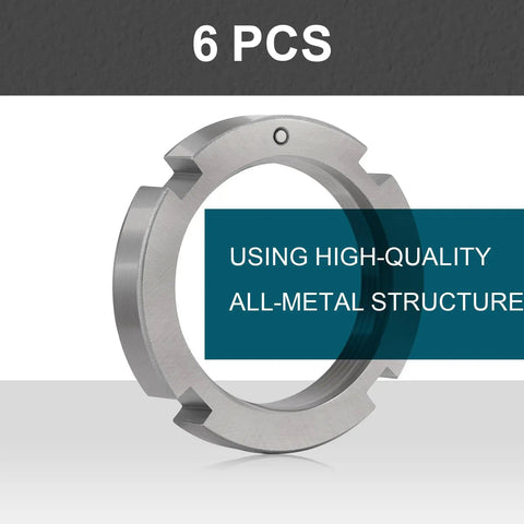 Locking Hub Spindle Nut Conversion Kit 32720, silver finish, showing precision machined metal structure for Dana axles
