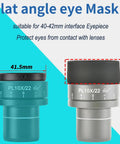 Two Piece Eyepiece Eyeshields Kit For Microscope Rubber Eye Cups Replacement 44mm Diameter Flat Angle Eyepiece Guards For 40 To 42mm Interface Stereo Microscope Accessory, black eyecup
