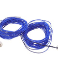 Dual Pack Pro Gear Electric Epee Wire Replacement Set For Fencing, low resistance stainless blue wire with insulated tip