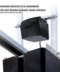 Universal Garage Door Opener Ceiling Hanging Kit With Perforated 13G Angle mounted with hardware for any brand