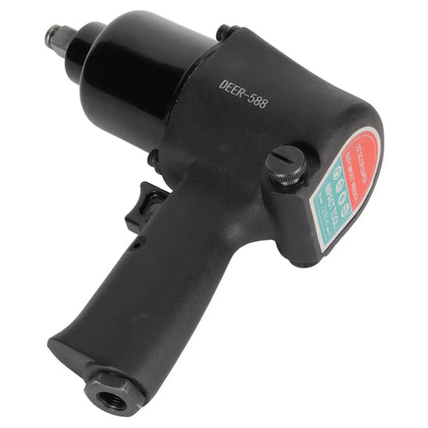 Solid Build Air Impact Wrench Half Inch Drive With Lightweight Alloy Steel Housing and adjustable trigger for fast vehicle repairs.