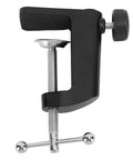 Beefy Aluminum Desk C Clamp Mount For Desk Lamps Black 2.4 Inch Clamp 61mm Heavy Duty Table Mount Easy Adjustable Stable Office And Home Light Fixture Holder, black aluminum desk clamp