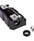 Heavy Duty ANL Fuse Holder With Two Fifty And Three Hundred Amp Fuses For One Zero Or Four Gauge Car Audio Power Drop Ins built with zinc core and black casing.