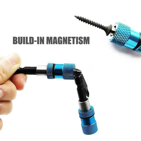 Three Pack Magnetic Drill Bit Holder Set For Impact Drivers One Quarter Inch Hex Shank 60mm 100mm 150mm Extensions Cr V Steel