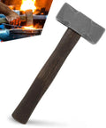 Heavy Duty 2.2lb Forge Hammer For Farriers And Knife Makers with steel head and wood handle