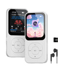 64GB MP3 Player With Bluetooth 5.3, 30 Hours Playtime, 2 Inch HD Screen, Built In Speaker, FM Radio, Voice Recorder, E Book