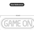 Game On Neon Sign For Gaming Setup Led Neon Light For Video Game Room Wall Decor Man Cave Bedroom Gift For Gamers Streamers Teens And Boys Yellow And Green, size chart 16.5x5.5 inches