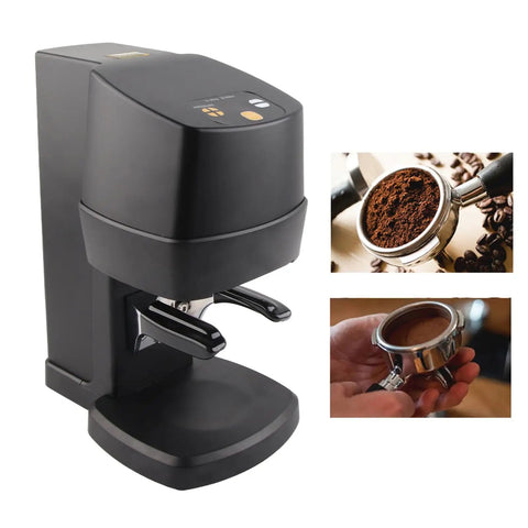 Effortless Automatic Electric Coffee Tamper For Espresso Machines 58mm with digital display, designed for effortless coffee preparation.
