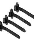 Heavy Duty 12 Inch Black T Strap Gate Hinges 4 Pack Lift Off For Barn Doors Shed Fence Three Sixteenths Inch Thick Leaf With Five Eighths Inch Pin