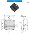 Heavy Duty Iron Black Large Hinge Hardware For Loading Doors Industrial Automation Machinery Equipment Built To Last