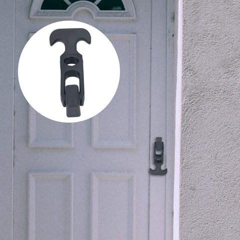 Two Pack Flexible Rubber T Handle Draw Latches With Shock Absorption on a door for easy installation and secure closure