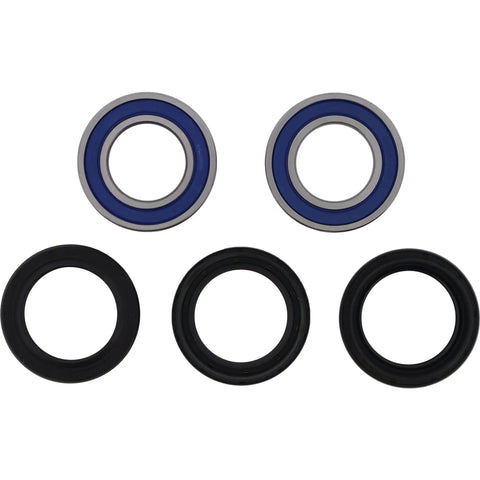 Wheel Bearing Seal Kit For Suzuki Yamaha Honda Replacement High Speed ABEC 3 Bearings With Triple Lip Seals And Rust Inhibiting Chevron SRI 2 Grease Includes 2 Bearings And 3 Seals For Easy Install And Long Lasting Ride displayed