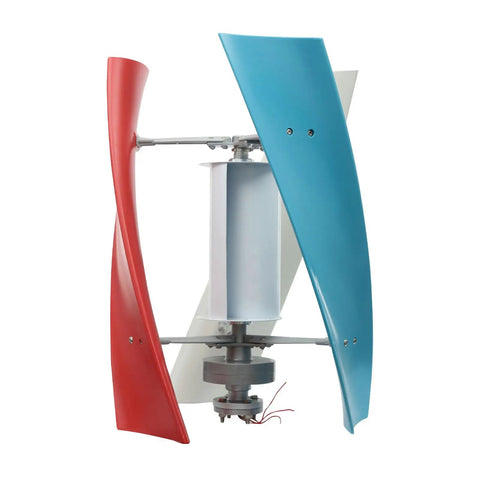 Rugged 100W Vertical Wind Turbine Generator Kit for Boats Cabins and Terraces 12V and 24V operation, three-blade nylon aluminum build