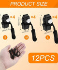 12 Piece Zipper Repair Kit With Three Size Replacement Pulls For Quick No-Sew Fix On Jackets, Luggage And Bags - Detachable Zip Heads