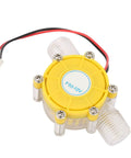 12V DC Water Turbine Generator Micro Hydroelectric Power Dynamo For Remote Energy, Ultra Low Water Pressure Start, High Efficiency Turbine With Half Inch Threaded Inlet And Outlet, Stainless Steel Screws, Durable DIY Renewable Power. Close-up view showing wiring and connections.
