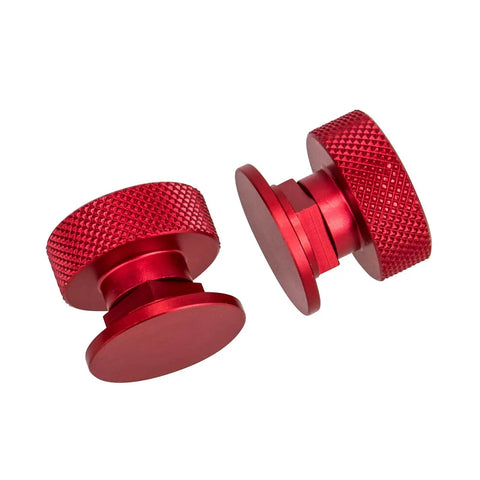 Pipeliner Style Welding Hood Fasteners Headgear Replacement Screws Aluminum Red Anodized Knurled Pair Built Tough