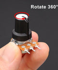 Close-up of a rotary knob from Must Have All In One Potentiometer Kit With Rotary Knobs And WH148 Linear Pots 1K To 1M Ohm.
