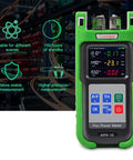Live PON Optical Power Meter With 0.1 dB Resolution For 1490 nm 1550 nm And 1310 nm Testing showing readings