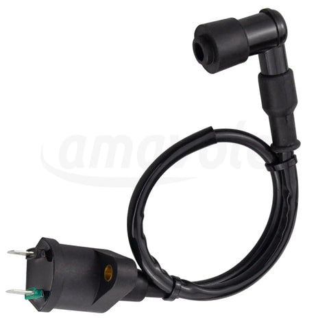 Close-up of ignition coil part in Set Of 5 Ride Ready Ignition Coil Relay Voltage Regulator 5 Pin CDI Box Spark Plug Kit For 49cc-125cc engines.