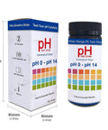 100 Count PH Test Strips For Aquarium And Home Use In Airtight Bottle With 0 To 14 Range Litmus Paper Easy Read Color Chart