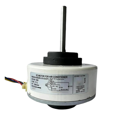 2X WZDK30-38G DC Brushless Air Conditioner Motor RD-310-30-8T 30W showing motor details and specifications label