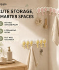 Six Hook Wall Rack Swivels 180 Degrees For Home Use No Hangups Peel Mount Shields Drywall While Securing Towels Keys Firmly