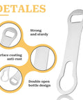 Two Pack V Rod Bottle Opener Set For Bartenders And Home Bar, features of double ended flat metal bar speed key opener.