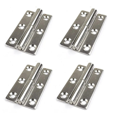 Real Heavy Duty Stainless Steel Door Hinges 4 Pack Detachable Lift Off Design Rust Proof Corrosion Resistant Zero Fuss Installation Smooth As Butter Swing Operation For Cabinet And Garage Doors Built Like Iron Worth Every Penny