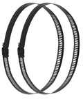 Two Pack 6 Inch Worm Gear Hose Clamps Adjustable 130 To 152 mm Range Black 304 Stainless Steel Duct Clamps For Automotive Fuel Line And Mechanical Projects