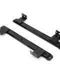 Hella Sturdy 2 Pack Premium Keyboard Slides For Desk 14 Inch Thickened Steel Drawer Glides Smooth Super Silent Ball Bearing Mount showing black metal glides.