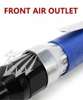 Front air outlet of Badass Heavy-Duty 90 Degree Air Ratchet Wrench All Metal Right Angle Pneumatic Trigger Straight Shooter 3/8 Drive Socket Wrench.