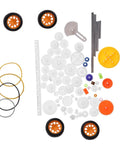 78 Piece Do It Yourself Gear And Belt Kit With Plastic Gears Pulleys Shafts And Accessories For Robotics Projects And Maker Machines