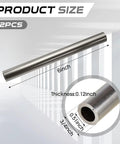 Gisafai 2-pack 6-inch cold-rolled steel seamless round tubes, 3/4 in OD, 0.51 in ID, 0.12 in wall