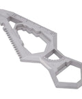 Everyday Carry Keychain Multitool with Bottle Opener Ruler Wrenches Saw File Protractor Alloy Steel Compact Lightweight EDC