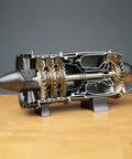 Dope 1:3 Scale WP-85 Turbojet Engine Model Kit With Motorized Blades, Functional DIY Jet Engine For STEM Projects, Aviation Fans And Engineering Enthusiasts, 3D Printed Precision Build For Hands On Learning, cutaway model on stand