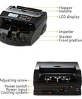 Cash Counter Machine For US Dollars Only With UV MG MT IR DD Detection Add And Batch Modes Value Counting LCD Display Alarm